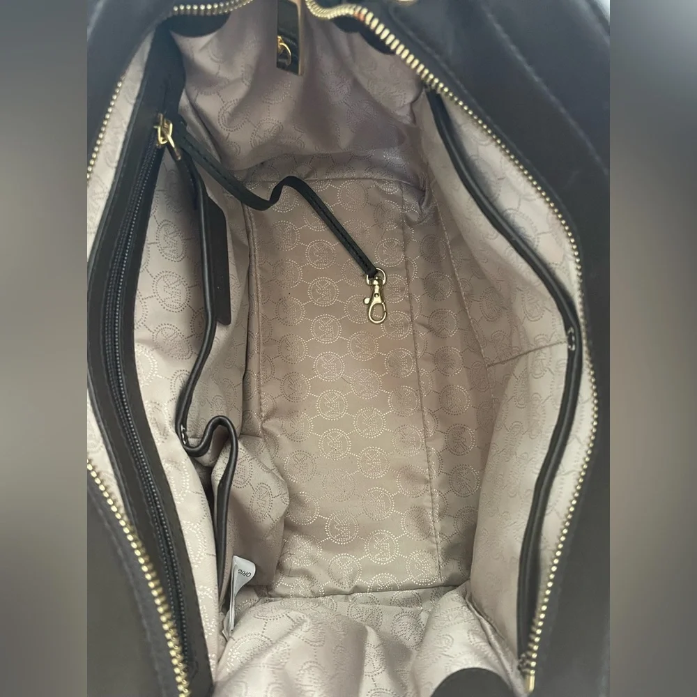 Michael Kors Camouflage Leather Tote in Brown and Black - Picture 4 of 10